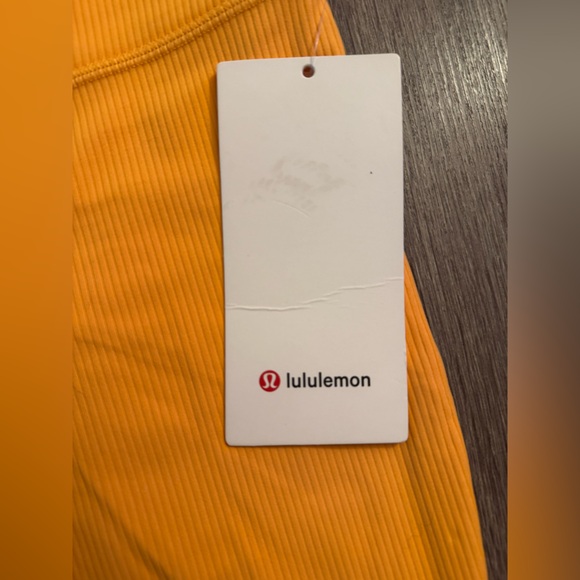 New Lululemon Align high rise ribbed pant 25” Mango Dream. Orange. Size 12 - Picture 12 of 17